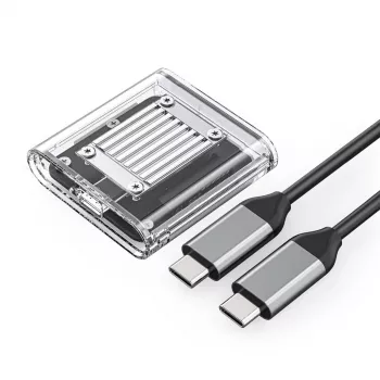 Orico TC20-M2-10G M.2 NVMe USB-C 3.2 SSD korpusas - permatomas