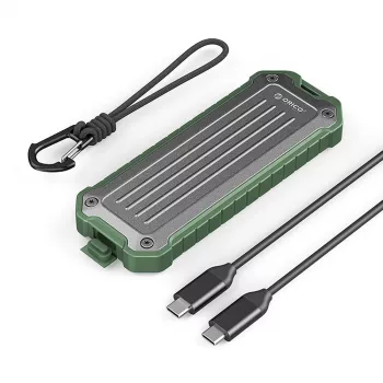 ORICO OTPX-G2 M.2 NVMe/SATA SSD USB-C 3.2 Tactical Enclosure - Pilkai-žalia