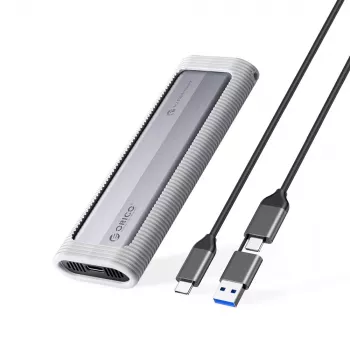 ORICO AXM2S-G2-V1 M.2 NVMe/NGFF USB-C/USB-A į USB-C korpusas - Pilka