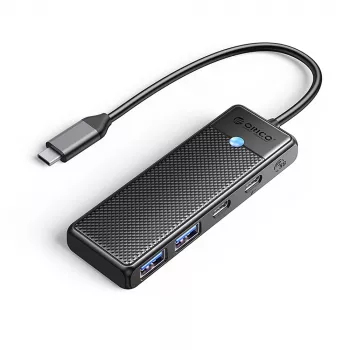 ORICO PAPW2AC-C3 USB-C Hub, 2x USB-A 3.0 + 2x USB-C 3.0, juoda