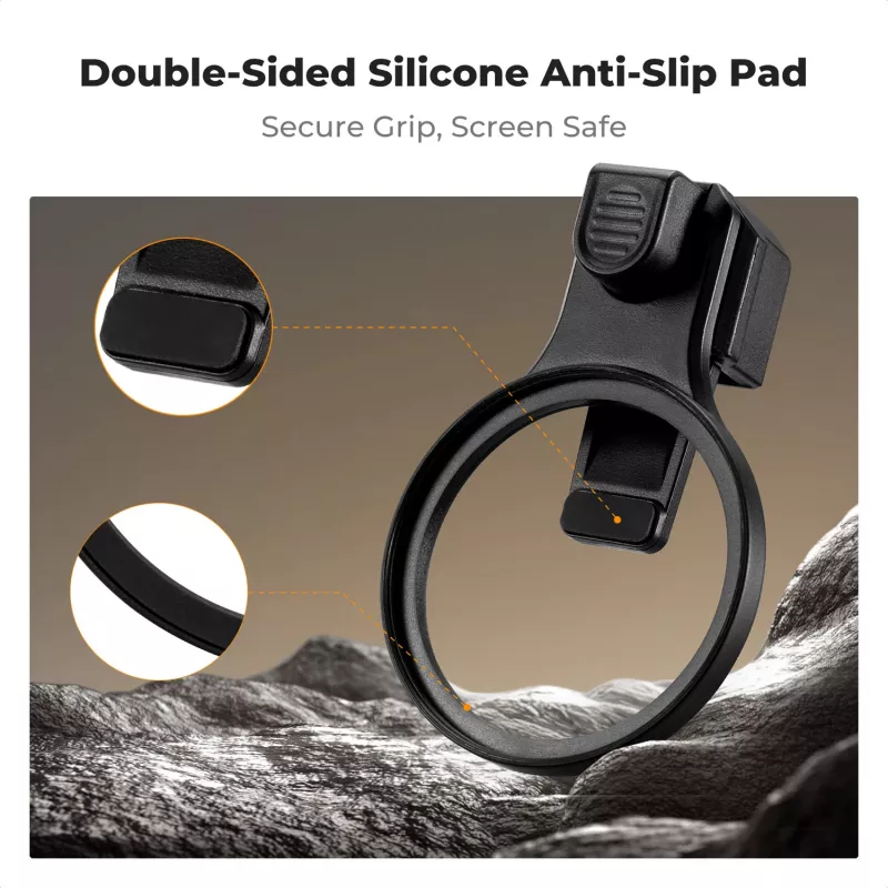 K&F Concept Smartphone laikiklis su segtuku 58 mm filtrams ir objektyvams - juoda
