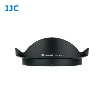 JJC objektyvo gaubtas, skirtas Canon EW-83E – žiedlapio formos, bajonetinis tvirtinimas, juodas