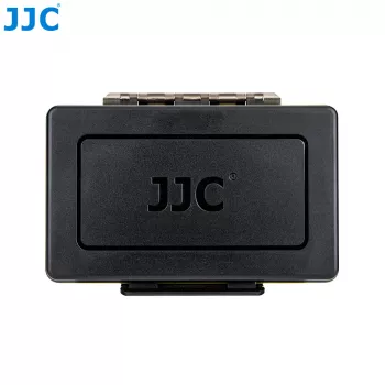 JJC Hard Shell Storage Case, skirta Insta360 X4/X3 – Baterijų ir atminties kortelių organizatorius (juoda)