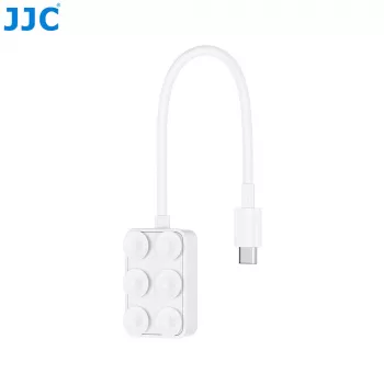 JJC PDB-UC USB-C Micro SD kortelių skaitytuvas su 2x USB-C prievadais, kosminė pilka