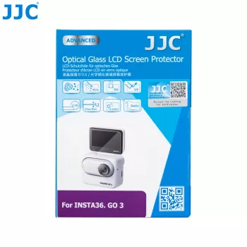 JJC GSP-GO3 Grūdinto stiklo ekrano ir objektyvo apsaugų rinkinys, skirtas Insta360 GO 3