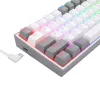 Redragon K617 Fizz RGB White/Grey 60% mechaninė žaidimų klaviatūra su karšto keitimo raudonais jungikliais