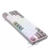 Redragon K617 Fizz RGB White/Grey 60% mechaninė žaidimų klaviatūra su karšto keitimo raudonais jungikliais