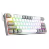 Redragon K617 Fizz RGB White/Grey 60% mechaninė žaidimų klaviatūra su karšto keitimo raudonais jungikliais
