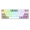 Redragon K617 Fizz RGB White/Grey 60% mechaninė žaidimų klaviatūra su karšto keitimo raudonais jungikliais