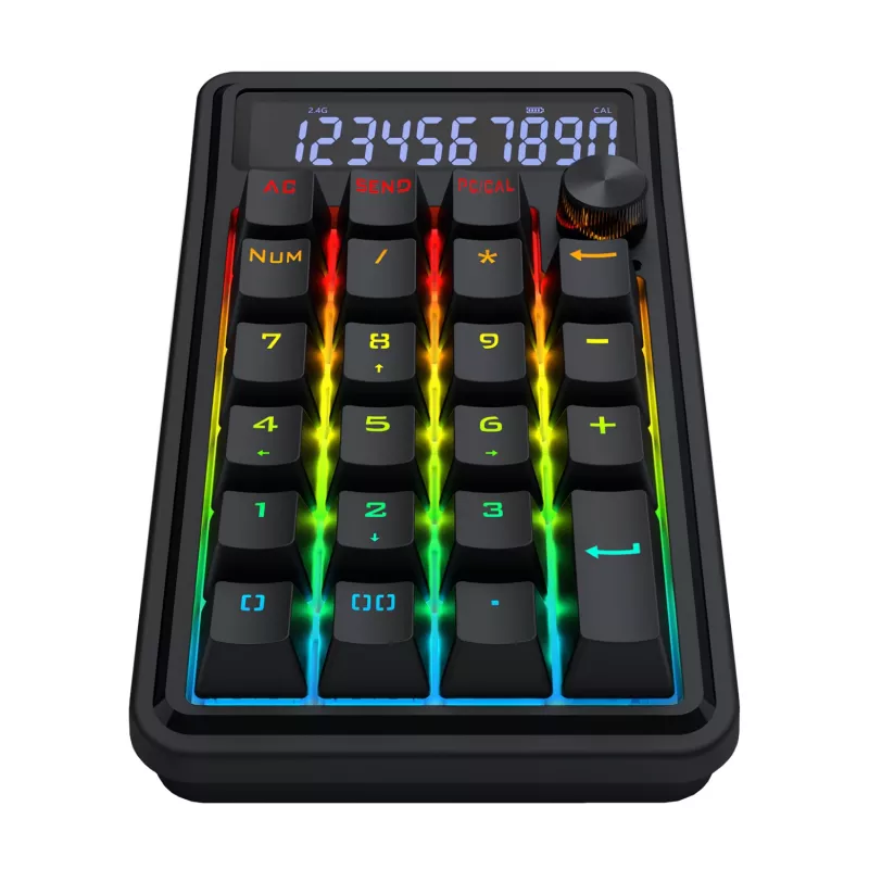 Redragon Cove K733-RGB-WL 60% Tri-Mode mechaninė klaviatūra, karštai keičiami jungikliai, RGB, juoda