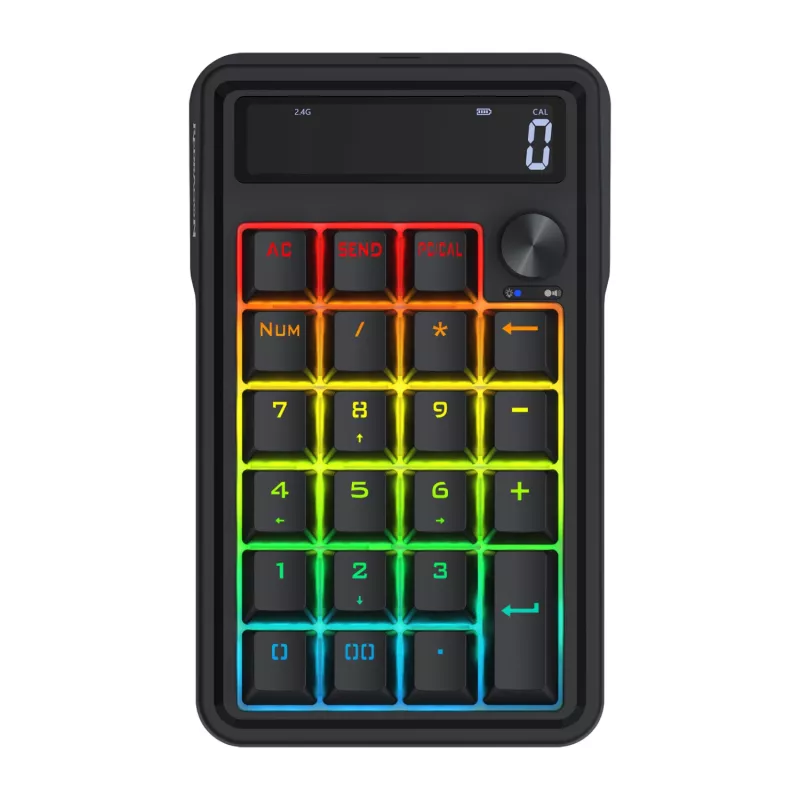 Redragon Cove K733-RGB-WL 60% Tri-Mode mechaninė klaviatūra, karštai keičiami jungikliai, RGB, juoda