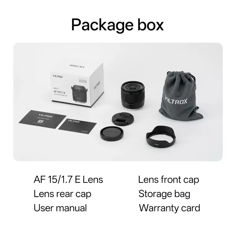 Viltrox AF 15mm f/1.7 Air objektyvas, skirtas Sony E laikikliui