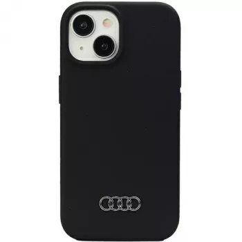 Audi Silicone Case, skirta iPhone 15 Plus / 14 Plus 6,7 inch juoda, kietas dėklas AU-LSRIP15M-Q3/D1-BK