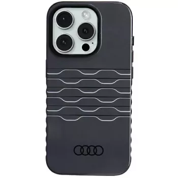 Audi IML MagSafe dėklas, skirtas iPhone 15 Pro 6.1, juodas, kietas dėklas