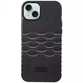Audi IML MagSafe dėklas, skirtas iPhone 15 Plus / 14 Plus 6.7, juodas, kietas dėklas