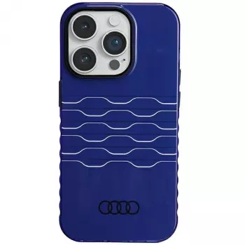 Audi IML MagSafe dėklas, skirtas iPhone 14 Pro 6,1 inch tamsiai mėlynas, kietas dėklas AU-IMLMIP14P-A6/D3-BE