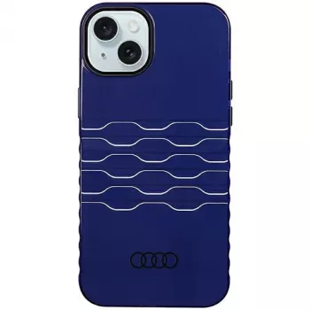 Audi IML MagSafe dėklas, skirtas iPhone 15 Plus / 14 Plus 6.7, tamsiai mėlynas, kietas dėklas