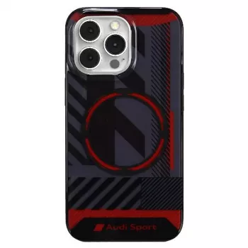 Audi IML Sport MagSafe Case, skirta iPhone 13 Pro / 13 6.1 inch juoda, kietas dėklas AU-IMLMIP13P-RSQ/D2-BK