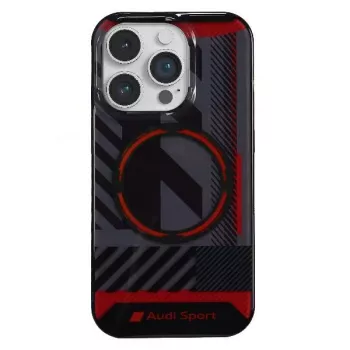 Audi IML Sport MagSafe dėklas, skirtas iPhone 14 Pro 6.1, juodas, kietas dėklas