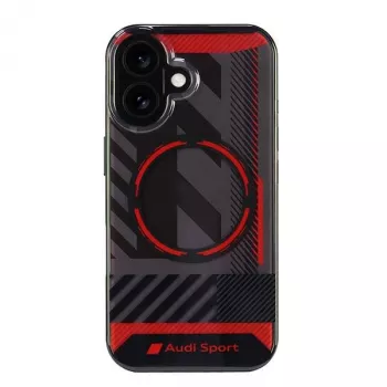 Audi IML Sport MagSafe kietasis dėklas, skirtas Apple iPhone 16, 6,1 inch, juodas