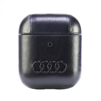 Audi Leather Big Logo AirPods 1/2 Cover Black AU-AP-GT/D3-BK