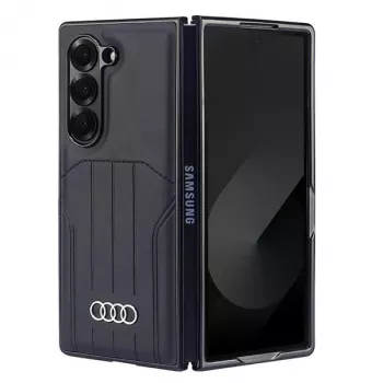 Audi Synthetic Leather MagSafe Hard Case, skirtas Samsung Galaxy Z Fold6 (F956) - juoda