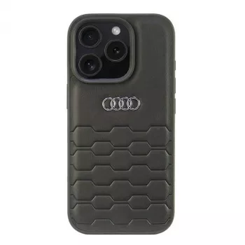 Audi Sintetinės odos kietas dėklas, skirtas Apple iPhone 16 Pro 6,3 inch - juodas