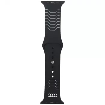 Audi Geometric Pattern silikoninė apyrankė, skirta Apple Watch 44/45/46/49mm, juoda