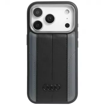 Etui Audi A6 Synthetic Leather MagSafe, skirta iPhone 17 Pro, juoda