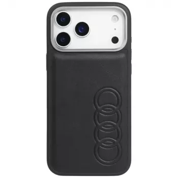 Audi TT Synthetic Leather MagSafe Case, skirta iPhone 17 Pro Max, juoda