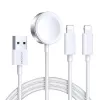 Joyroom S-IW007 3-in-1 magnetinis įkrovimo kabelis USB-A į Lightning/USB-C/Micro USB 1,2 m baltas