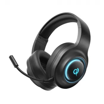 QCY V200 Pro Wired Gaming Headset with Virtual 7.1 Surround Sound and Detachable Microphone - Black