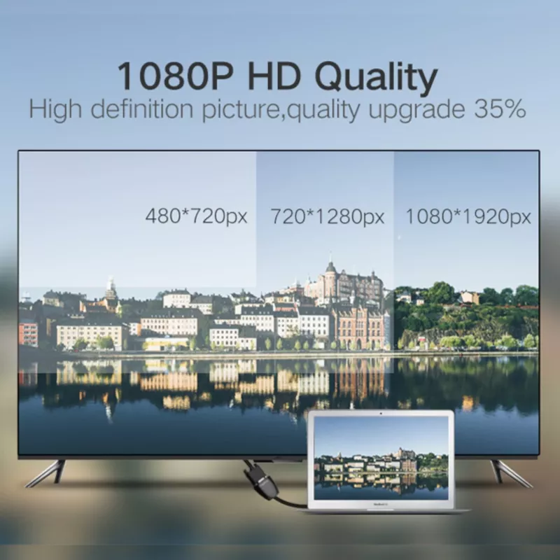 UGREEN HDMI į VGA keitiklis MM105, be garso, juodas