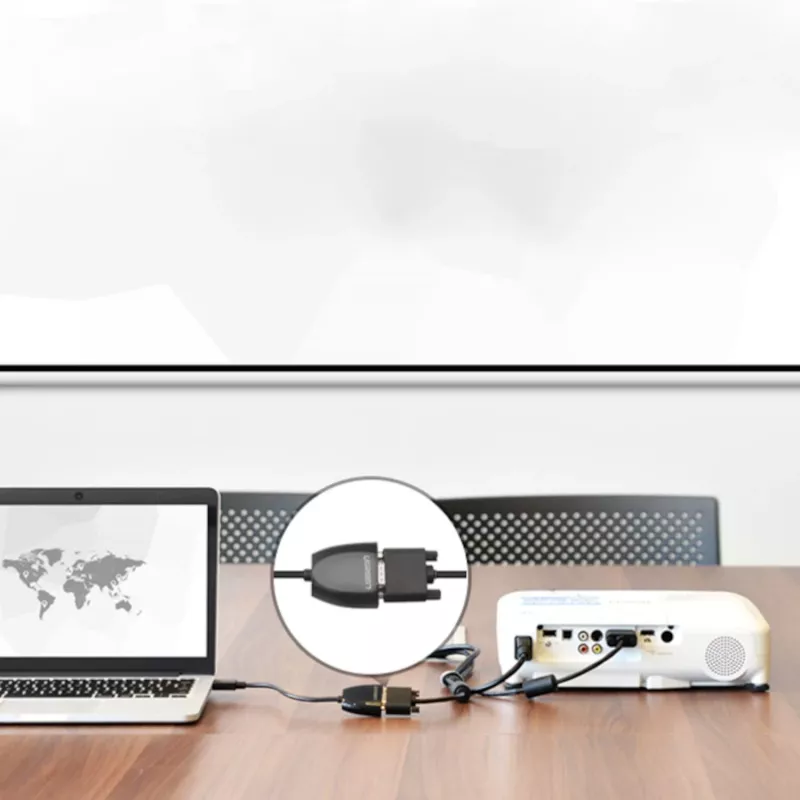 UGREEN HDMI į VGA keitiklis MM105, be garso, juodas