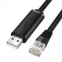 UGREEN CM204 USB į RJ45 konsolės kabelis 1,5 m juodas