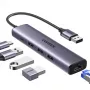 UGREEN 5-in-1 USB-A Hub to 3x USB 3.0 + RJ45 + USB-C (Silver)