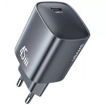 USAMS T66 45W GaN Fast Charger Black