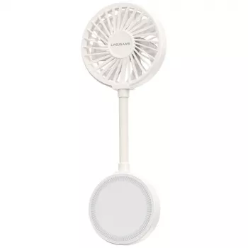USAMS LiFE LU02 nešiojamasis rankinis ventiliatorius baltas