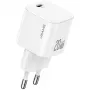 USAMS 20W USB-C PD Wall Charger with Lightning Cable (1m) - White