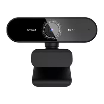 EMEET SmartCam Nova 4K internetinė kamera su AI automatiniu kadravimu, dvigubu mikrofonu, privatumo dangteliu, USB-C