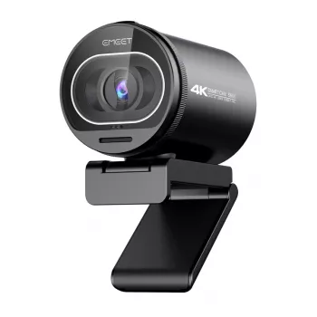 EMEET SmartCam S600 Webcam rinkinys - 2K QHD, AI automatinis kadravimas, dvigubi mikrofonai, privatumo užsklanda, mini trikojis