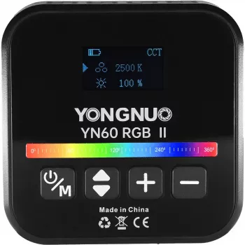 LED vaizdo šviesa Yongnuo YN60 RGB II - WB (2500K - 9900K), juoda