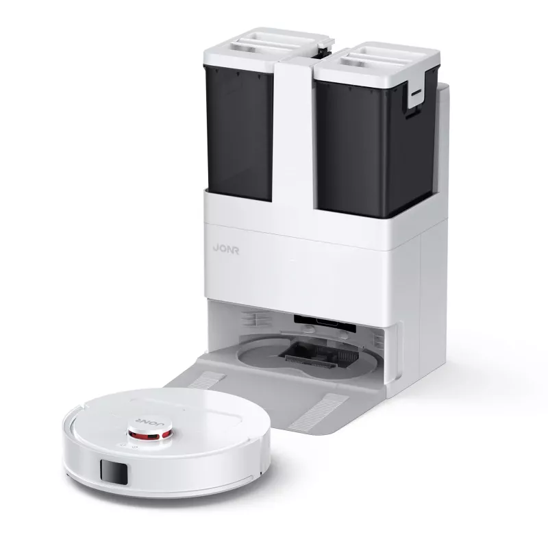 JONR T5 Lite Robot Vacuum Cleaner with LiDAR Navigation, 3000Pa Suction, 2600mAh Battery, 600ml Dustbin, 250ml Water Tank, Wet Mopping, App & Voice Control, White