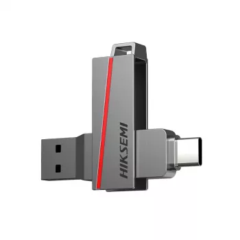 HIKSEMI CLE USB 128 GB E307C U3 Dual USB 3.2 & USB Type-C Flash Drive Pilka