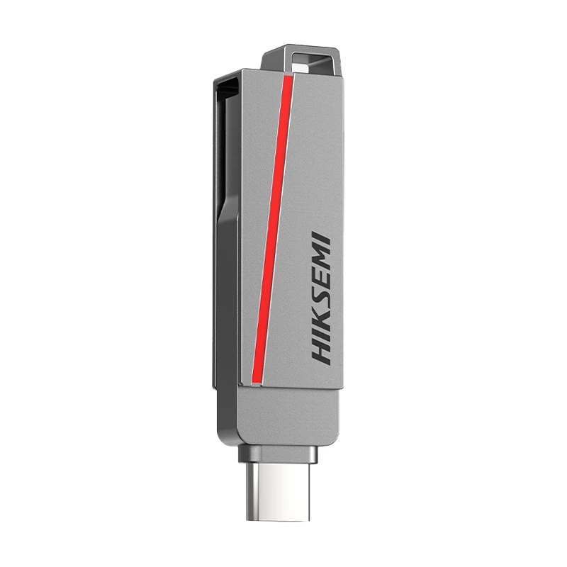 HIKSEMI CLE USB 256 GB E307C U3 Dual USB 3.2 & USB Type-C Flash Drive pilka