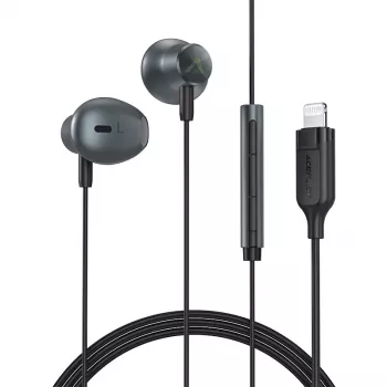 Acefast L1 Ausinės Į ausis su Lightning Jungtimi, Mikrofonu ir Nuotolinio Valdymo Pulteliu 1,2 m - Juodos