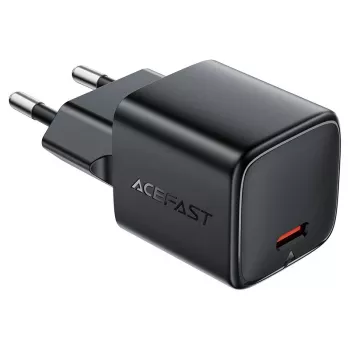 ACEFAST A117 GaN PD 20W USB-C sieninis įkroviklis - juodas