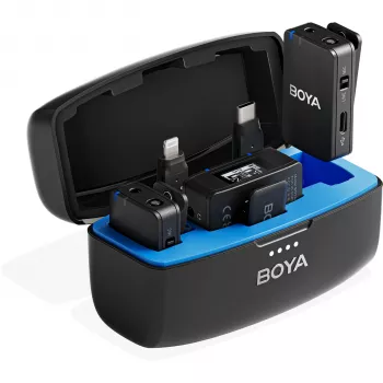 BOYA Boyamic 1 1TX + 3RX belaidė mikrofonų sistema (2,4 GHz, 100 m atstumas, 8 GB įrašymas)