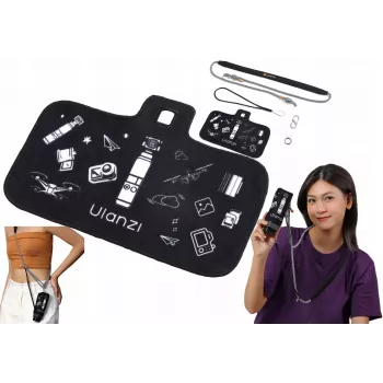 ULANZI CO71 Kieto korpuso laikymo krepšys, skirtas DJI Osmo Pocket 3 su kaklo dirželiu