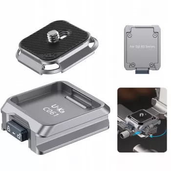 ULANZI C061 Quick Release Plate Adapter, skirtas DJI RS 2/3/4 serijos gimbalams – suderinamas su Arca-Swiss